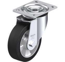 BLICKLE - Roulette pivotante Ø 150mm bandage caoutchouc NR 400kg - L-ALEV 150K