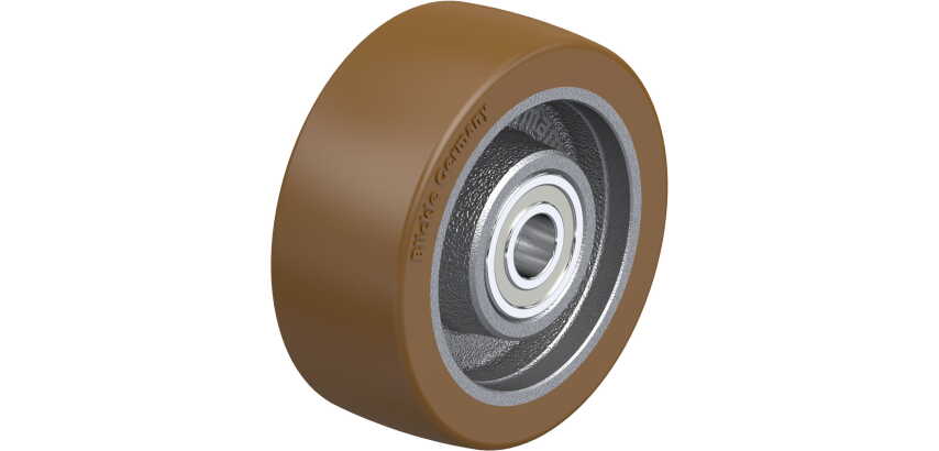 BLICKLE - Roue Ø 100mm bandage polyuréthane PU 450kg - GB 100/15K