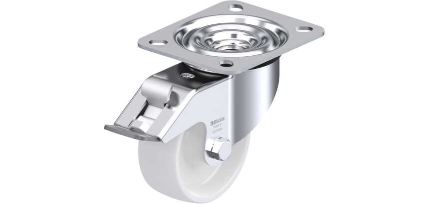 BLICKLE - Roulette pivotante à frein Ø 80mm bandage polypropylène PP 120kg - LE-PPN 80G-FI