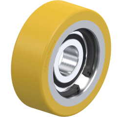 BLICKLE - Galet guide Ø 55mm bandage polyuréthane PU 125kg - FSTH 55x20/15-11K