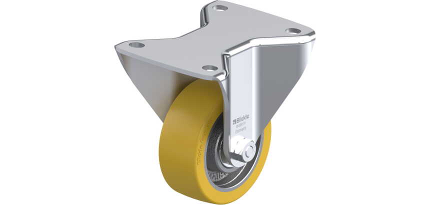 BLICKLE - Roulette fixe Ø 100mm bandage polyuréthane PU 450kg - BH-GTH 100K-3