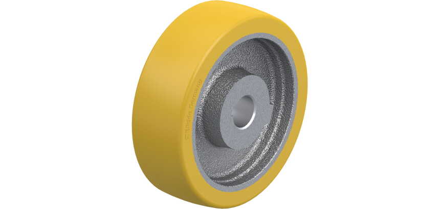BLICKLE - Roue motrice Ø 125mm bandage polyuréthane PU 450kg - GTHN 125/20H7