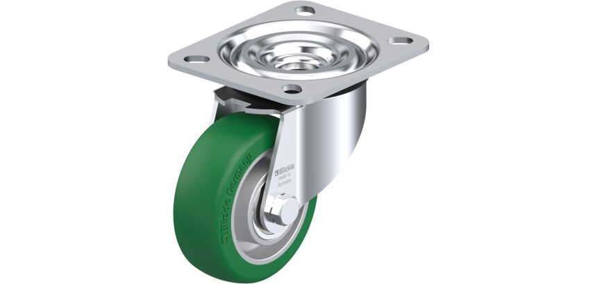 BLICKLE - Roulette pivotante Ø 80mm bandage polyuréthane PU 200kg - L-ALST 80K