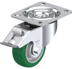 BLICKLE - Roulette pivotante à frein Ø 80mm bandage polyuréthane PU 200kg - L-ALST 80K-FI