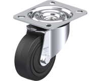 BLICKLE - Roulette pivotante Ø 80mm bandage caoutchouc NR 140kg - LE-POEV 80KF
