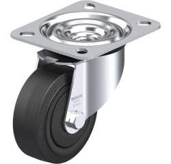 BLICKLE - Roulette pivotante Ø 80mm bandage caoutchouc NR 140kg - LE-POEV 80KF