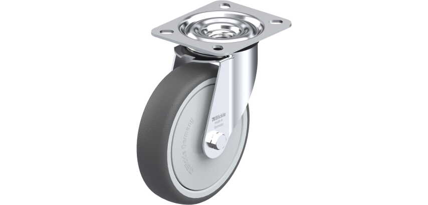 BLICKLE - Roulette pivotante Ø 125mm bandage polyuréthane TPU 150kg - LE-PATH 125KF