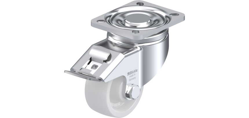BLICKLE - Roulette pivotante à frein Ø 80mm bandage polyamide PA 6.6 350kg - LH-SPO 80G-FI