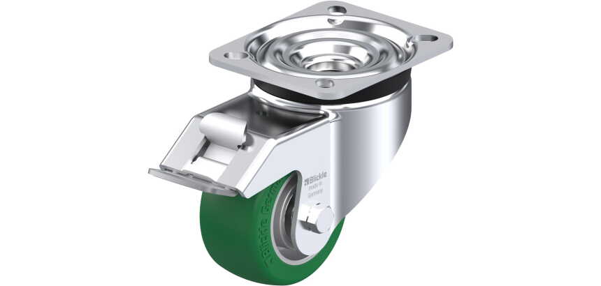 BLICKLE - Roulette pivotante à frein Ø 80mm bandage polyuréthane PU 230kg - LK-ALST 82K-FI