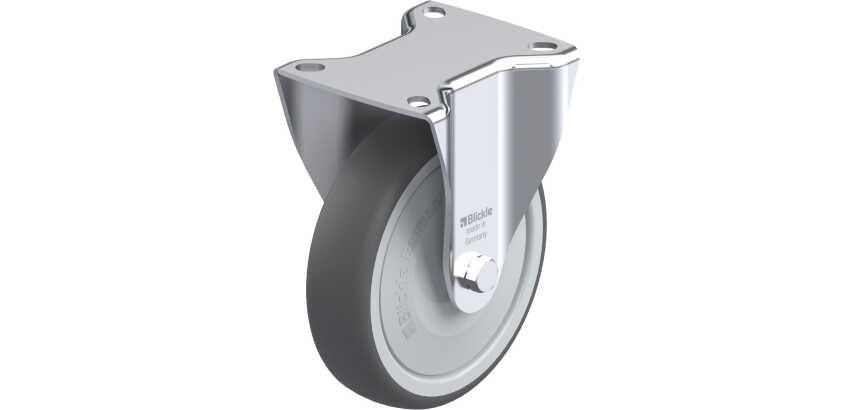 BLICKLE - Roulette fixe Ø 125mm bandage polyuréthane TPU 250kg - B-PATH 125KF