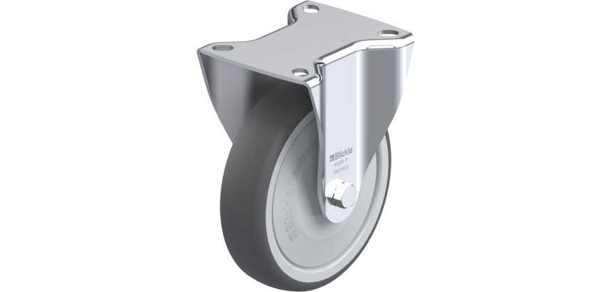 BLICKLE - Roulette fixe Ø 125mm bandage polyuréthane TPU 250kg - B-PATH 125KF
