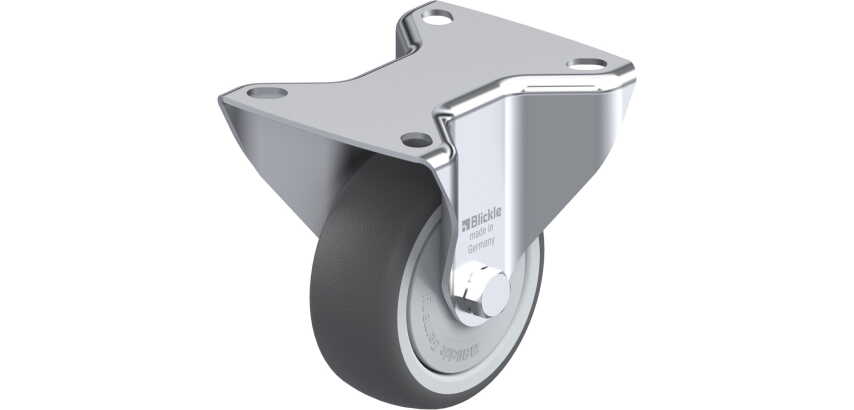 BLICKLE - Roulette fixe Ø 80mm bandage polyuréthane TPU 150kg - B-PATH 80KF
