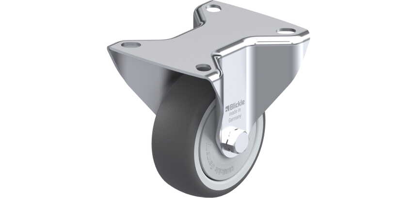 BLICKLE - Roulette fixe Ø 80mm bandage polyuréthane TPU 150kg - B-PATH 80KF