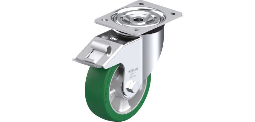 BLICKLE - Roulette pivotante à frein Ø 150mm bandage polyuréthane PU 400kg - L-ALST 150K-FI