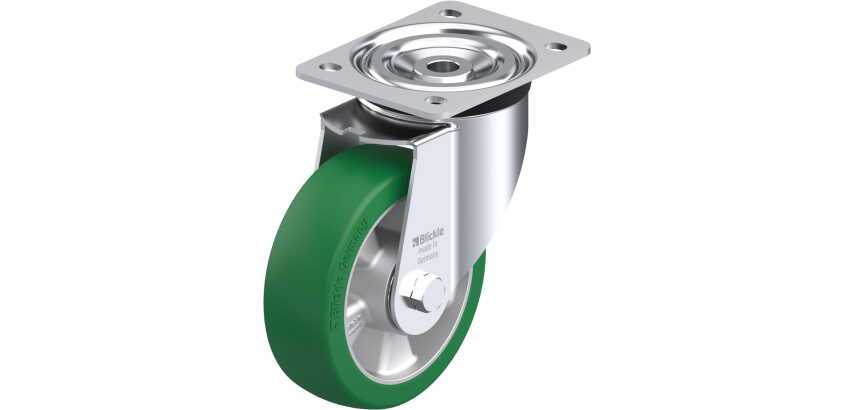 BLICKLE - Roulette pivotante Ø 150mm bandage polyuréthane PU 400kg - L-ALST 150K