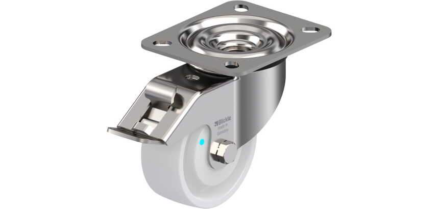 BLICKLE - Roulette pivotante à frein Ø 80mm bandage polyamide PA 6.6 150kg - LEX-PO 80KAD-FI