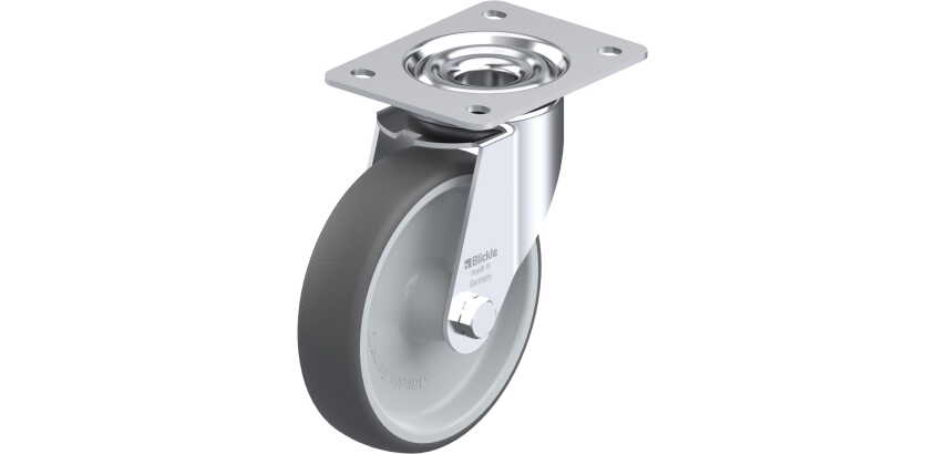 BLICKLE - Roulette pivotante Ø 160mm bandage polyuréthane TPU 300kg - LE-PATH 160G