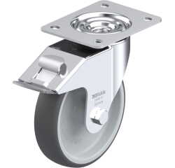 BLICKLE - Roulette pivotante à frein Ø 160mm bandage polyuréthane TPU 300kg - LE-PATH 160G-FI