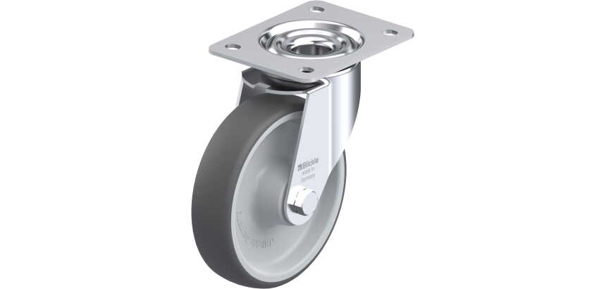BLICKLE - Roulette pivotante Ø 160mm bandage polyuréthane TPU 300kg - LE-PATH 160R