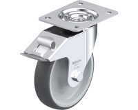 BLICKLE - Roulette pivotante à frein Ø 160mm bandage polyuréthane TPU 300kg - LE-PATH 160R-FI