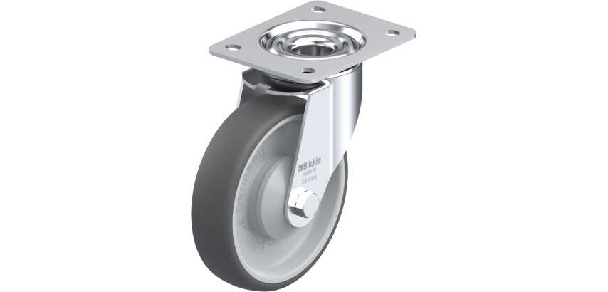 BLICKLE - Roulette pivotante Ø 160mm bandage polyuréthane TPU 300kg - LE-PATH 160KA