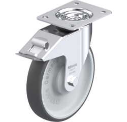 BLICKLE - Roulette pivotante à frein Ø 200mm bandage polyuréthane TPU 300kg - LE-PATH 200KA-FI