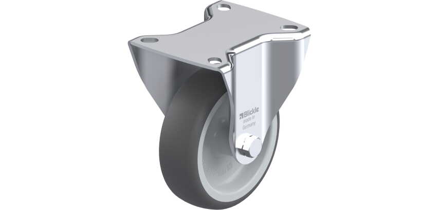 BLICKLE - Roulette fixe Ø 100mm bandage polyuréthane TPU 200kg - B-PATH 100G
