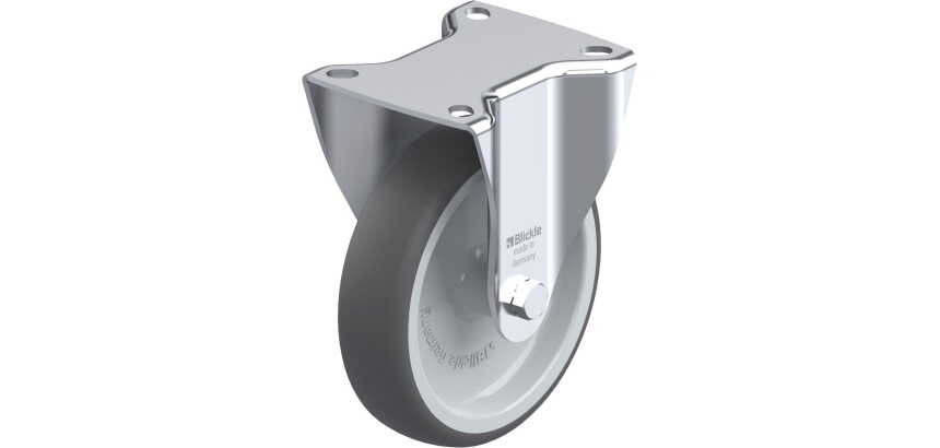 BLICKLE - Roulette fixe Ø 125mm bandage polyuréthane TPU 250kg - B-PATH 125G