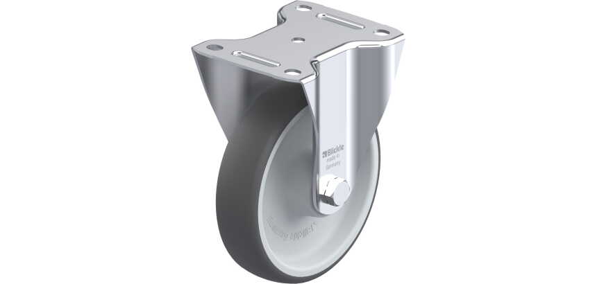 BLICKLE - Roulette fixe Ø 160mm bandage polyuréthane TPU 400kg - B-PATH 160R