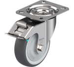 BLICKLE - Roulette pivotante à frein Ø 100mm bandage polyuréthane TPU 150kg - LEX-PATH 100KFD-FI