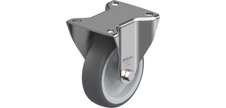 BLICKLE - Roulette fixe Ø 100mm bandage polyuréthane TPU 200kg - BX-PATH 100G