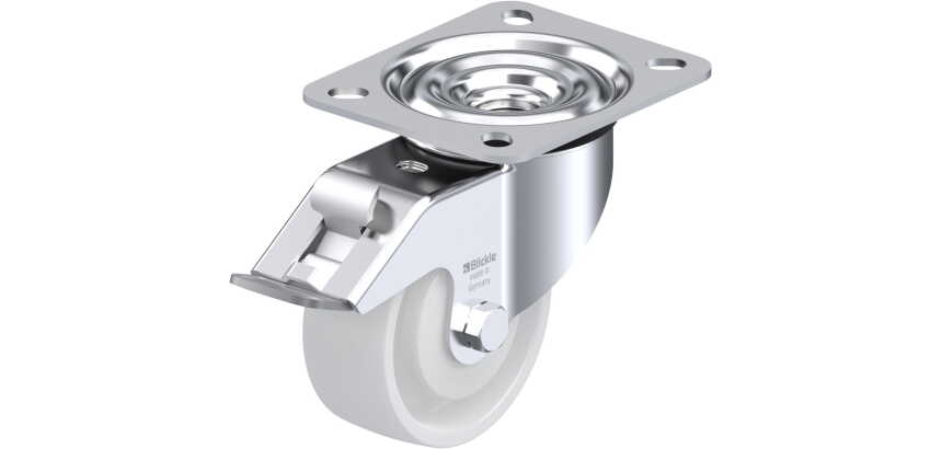 BLICKLE - Roulette pivotante à frein Ø 80mm bandage polyamide PA 6.6 150kg - LE-PO 80KA-FI