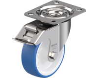 BLICKLE - Roulette pivotante à frein Ø 100mm bandage polyuréthane TPU 150kg - LEX-POTHS 100G-FI
