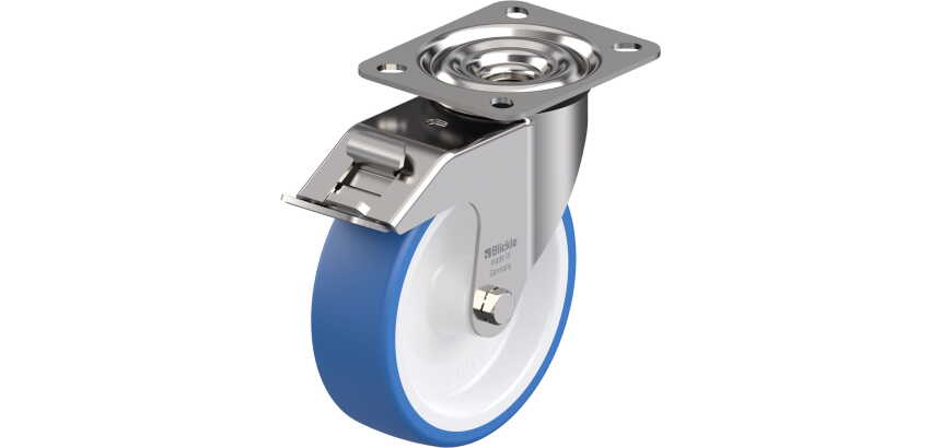 BLICKLE - Roulette pivotante à frein Ø 125mm bandage polyuréthane TPU 150kg - LEX-POTHS 125G-FI