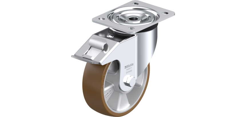 BLICKLE - Roulette pivotante à frein Ø 160mm bandage polyuréthane PU 400kg - L-ALB 160K-FI