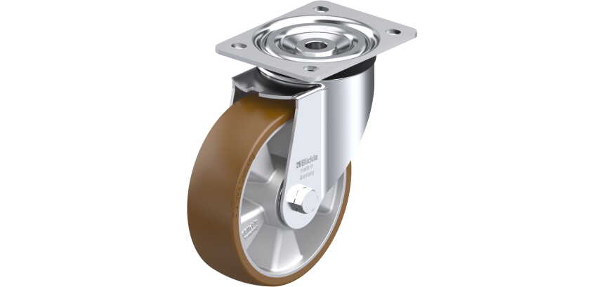 BLICKLE - Roulette pivotante Ø 160mm bandage polyuréthane PU 400kg - L-ALB 160K
