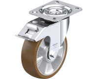 BLICKLE - Roulette pivotante à frein Ø 125mm bandage polyuréthane PU 250kg - L-ALB 125K-FI