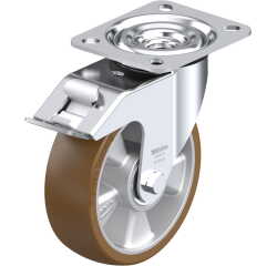 BLICKLE - Roulette pivotante à frein Ø 125mm bandage polyuréthane PU 250kg - L-ALB 125K-FI