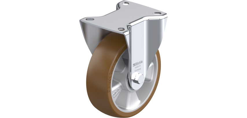 BLICKLE - Roulette fixe Ø 125mm bandage polyuréthane PU 250kg - B-ALB 125K