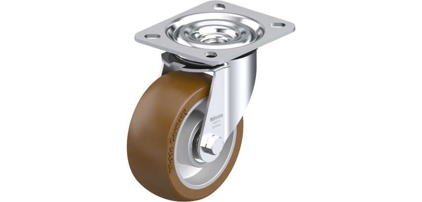 BLICKLE - Roulette pivotante Ø 100mm bandage polyuréthane PU 250kg - L-ALB 101K
