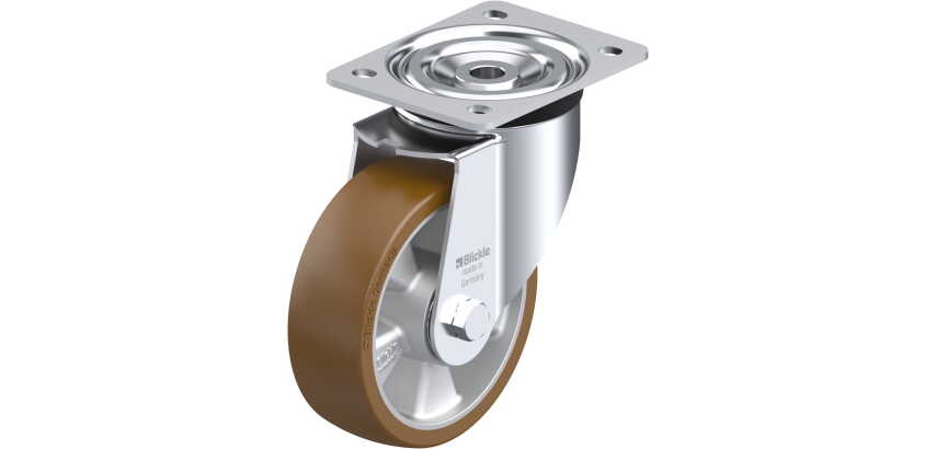 BLICKLE - Roulette pivotante Ø 150mm bandage polyuréthane PU 400kg - L-ALB 150K