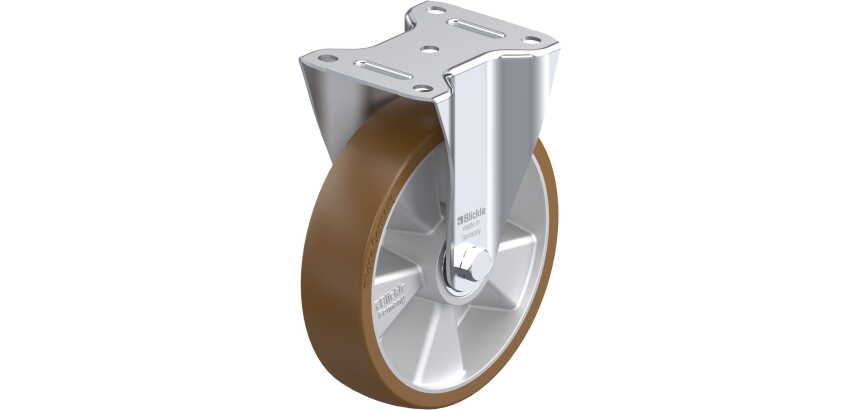 BLICKLE - Roulette fixe Ø 200mm bandage polyuréthane PU 400kg - B-ALB 200K
