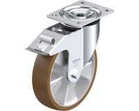 BLICKLE - Roulette pivotante à frein Ø 200mm bandage polyuréthane PU 400kg - L-ALB 200K-FI