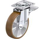 BLICKLE - Roulette pivotante à frein Ø 200mm bandage polyuréthane PU 400kg - L-ALB 200K-ST