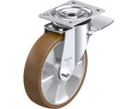 BLICKLE - Roulette pivotante à frein Ø 200mm bandage polyuréthane PU 400kg - L-ALB 200K-ST