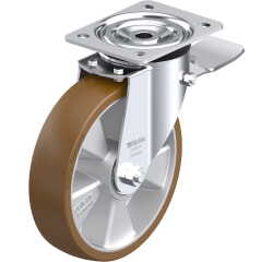BLICKLE - Roulette pivotante à frein Ø 200mm bandage polyuréthane PU 400kg - L-ALB 200K-ST