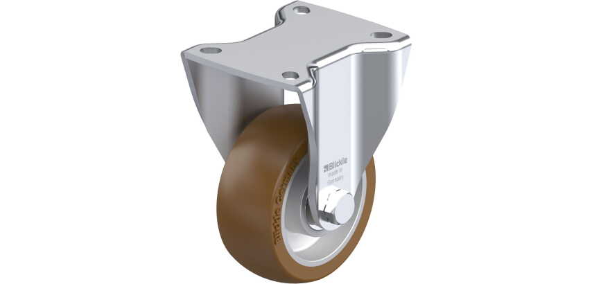 BLICKLE - Roulette fixe Ø 100mm bandage polyuréthane PU 400kg - BH-ALB 101K-1