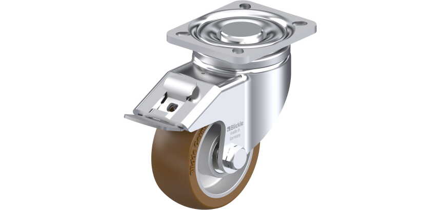BLICKLE - Roulette pivotante à frein Ø 100mm bandage polyuréthane PU 400kg - LH-ALB 101K-1-FI