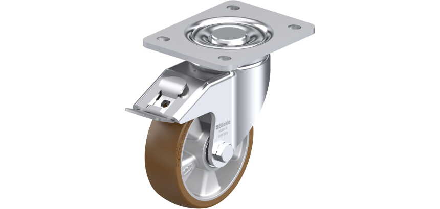 BLICKLE - Roulette pivotante à frein Ø 125mm bandage polyuréthane PU 550kg - LH-ALB 125K-3-FI