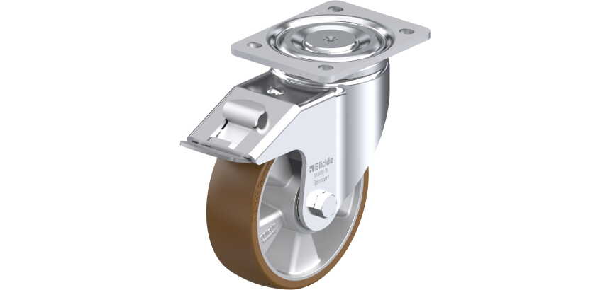 BLICKLE - Roulette pivotante à frein Ø 160mm bandage polyuréthane PU 750kg - LH-ALB 160K-FI